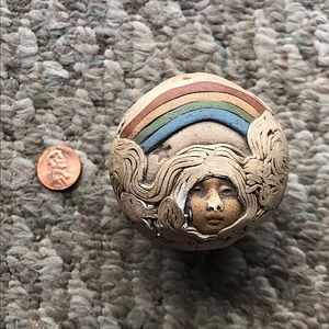 Vintage 1970s clay miscellaneous trinket/jewelry holder